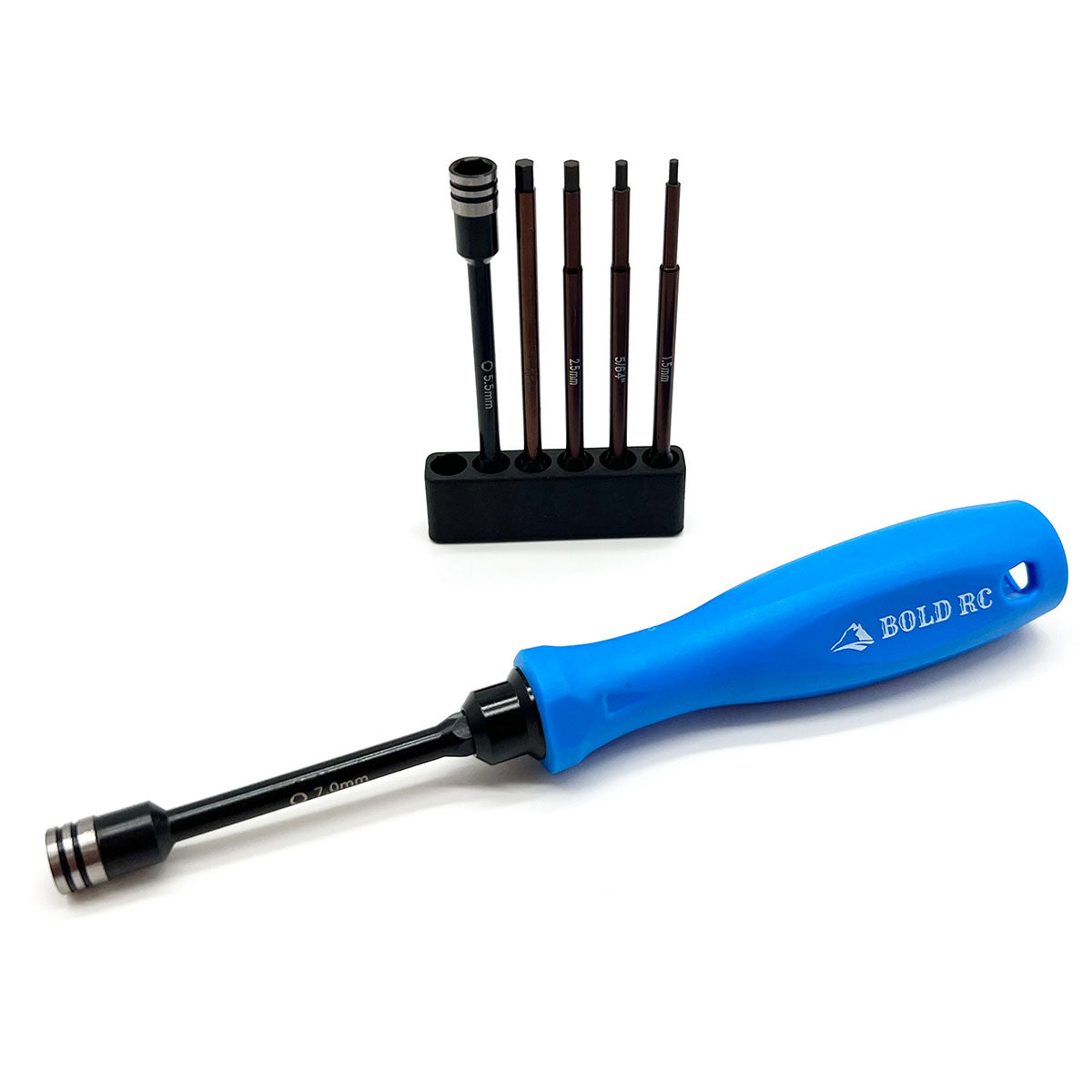 Bold R/C | 1/8th Tool Set, 1/4" Quick Drive Hex & Nut Driver 6 Piece | MPN: 10630