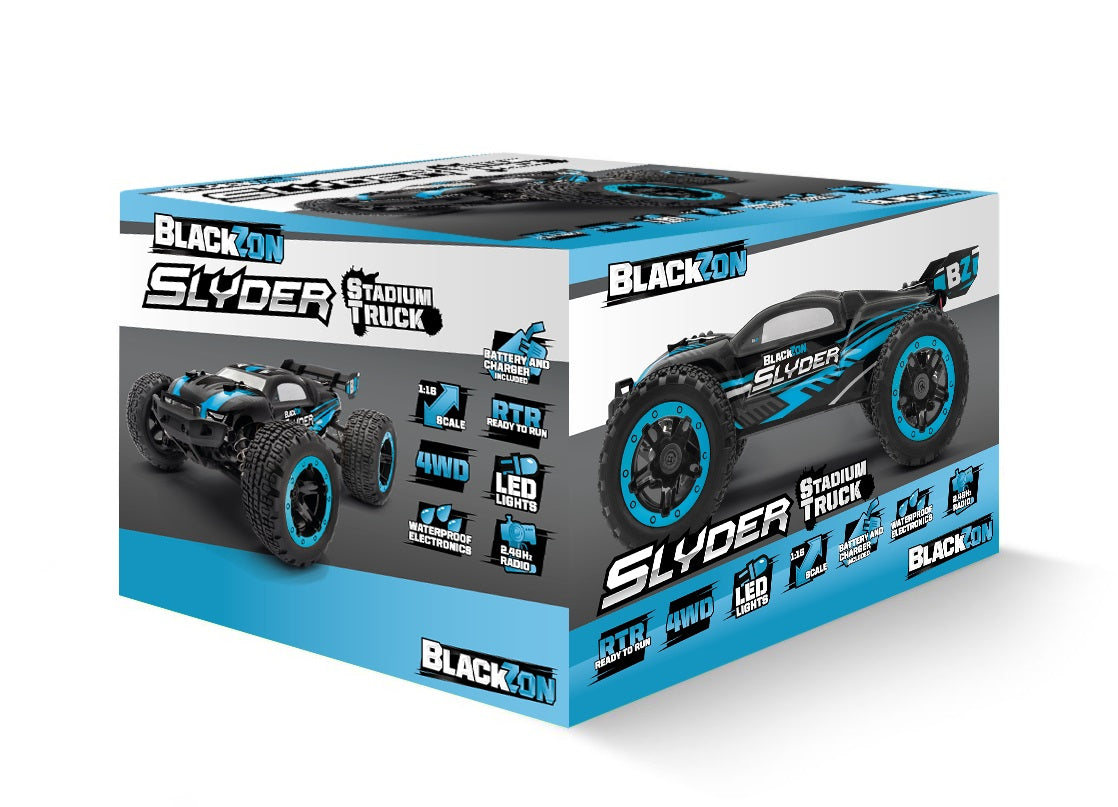 BlackZon | Slyder ST 1/16 4WD Electric Stadium Truck - Blue | MPN: 540105