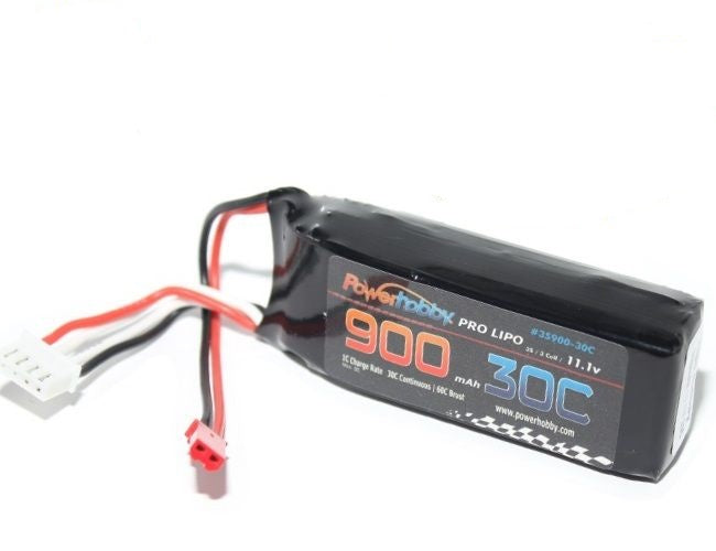 Power Hobby | 3S 11.1V 900MAH 30C W/ JST | MPN: 3S90030CJST