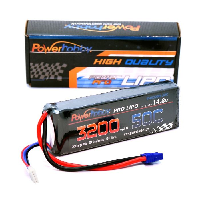 Power Hobby | 4S 14.8V 3200MAH 50C W/ EC3 | MPN: 4S320050EC3