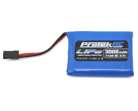 Protek R/C | 1S LiPo TX Battery Pack (3.7V/3000mAh) (Sanwa MT-44) | MPN: 5197