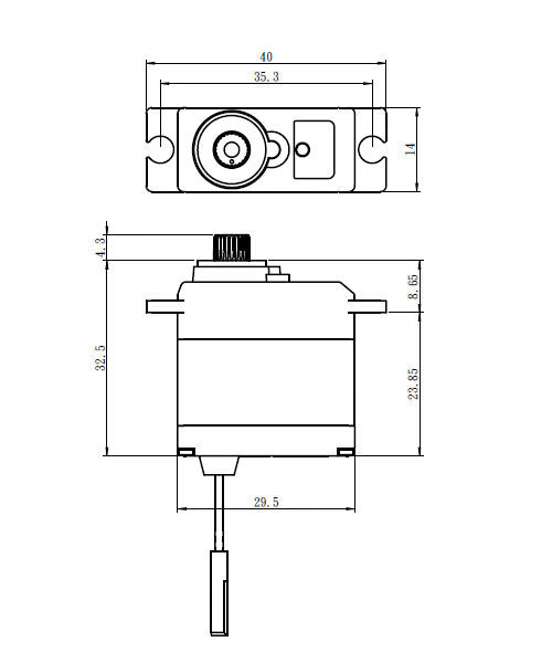 Savox | Waterproof Micro Digital Servo 0.11sec / 69oz @ 6V | MPN: SW0250MGP