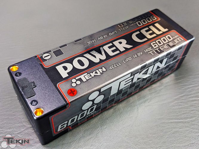 Tekin | 4S 6000mAh 140C Brick LCG 5mm Bullets Titanium LiPo | MPN: TT1660