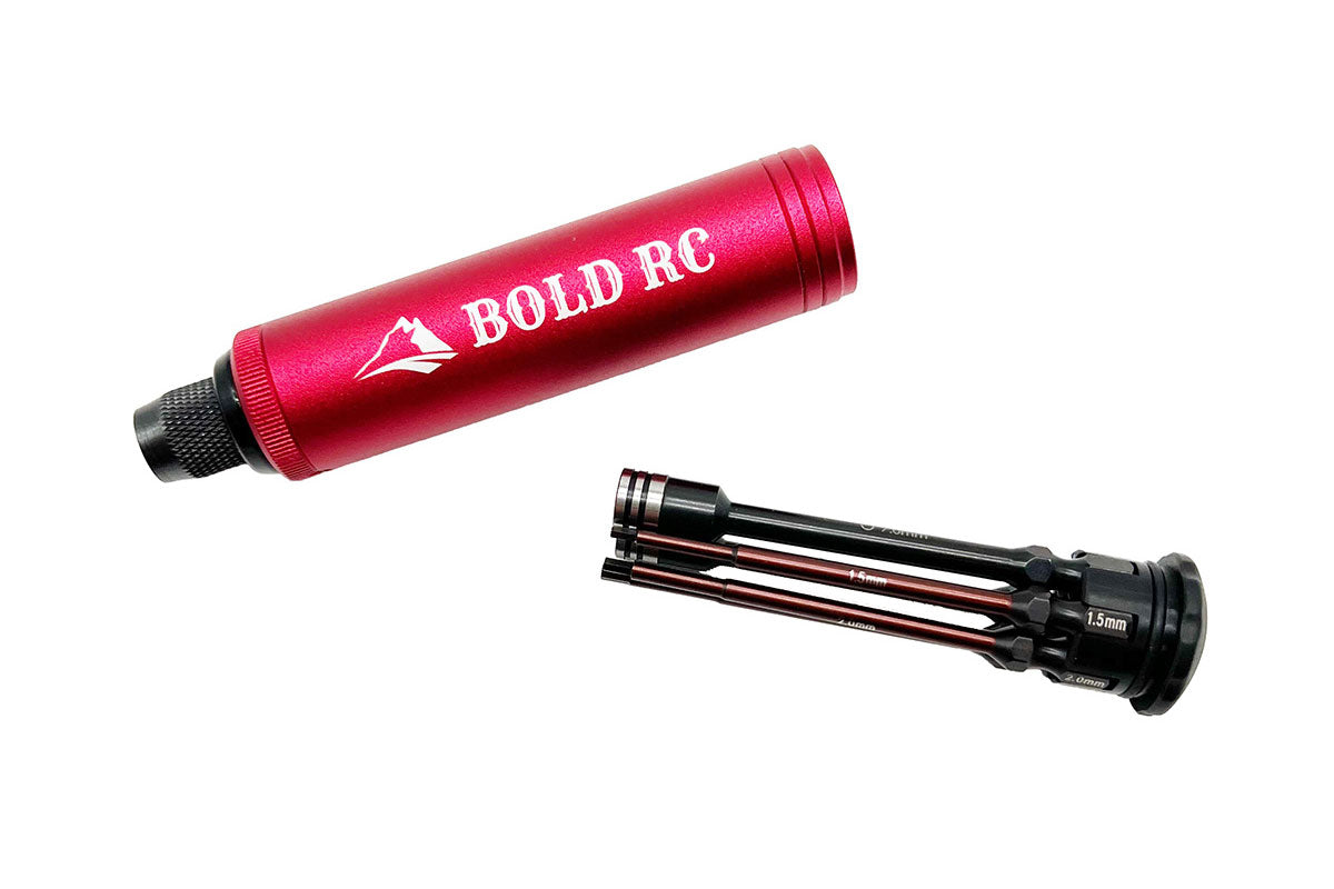 Bold R/C | Trail 1/4" Pocket Driver 5 Tip Set & Aluminum Handle | MPN: 10610