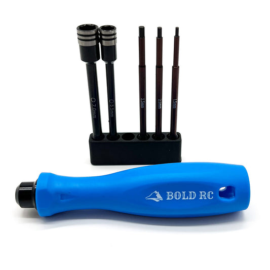 Bold R/C | 1/10th Tool Set, 1/4" Quick Drive Hex & Nut Driver 5 Piece | MPN: 10620