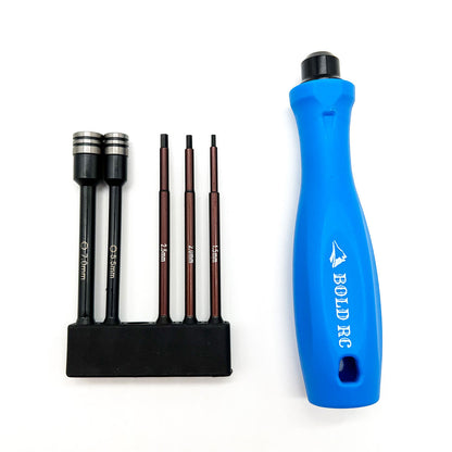 Bold R/C | 1/10th Tool Set, 1/4" Quick Drive Hex & Nut Driver 5 Piece | MPN: 10620