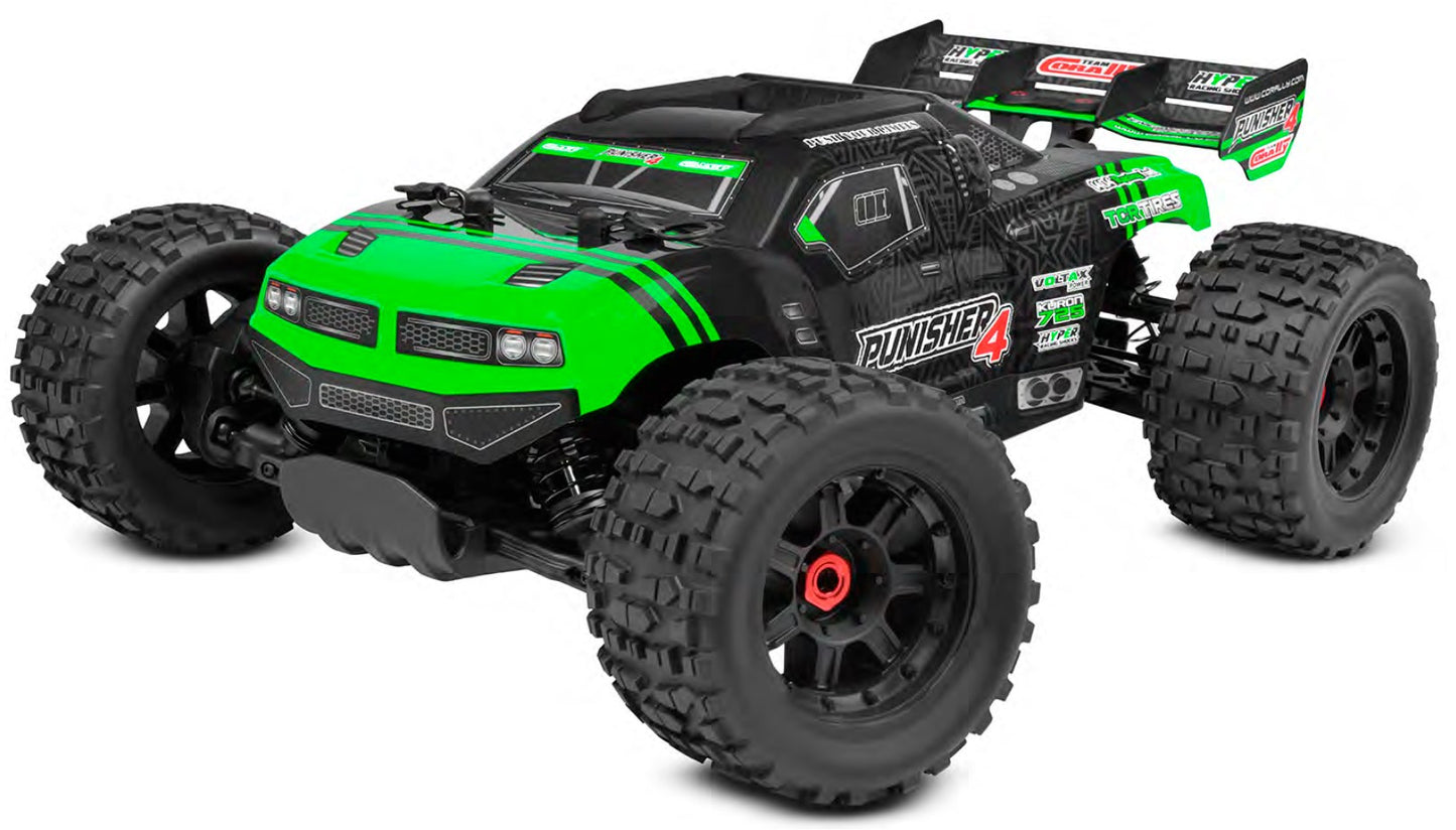 Corally | Punisher 4S Monster Truck RTR Version, Green | MPN: 00292-G