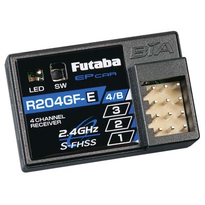 Futaba | R204GF-E 2.4GHz S-FHSS Micro Receiver for Electric | MPN: 01102202-3