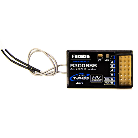 Futaba | R3006SB 2.4GHz T-FHSS S.Bus 6-Channel Receiver | MPN: 01102306-3