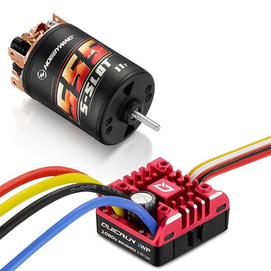 Hobbywing | QuicRun 1080 G2 ESC + Brushed 555, 11T Motor Combo | MPN: 38020351