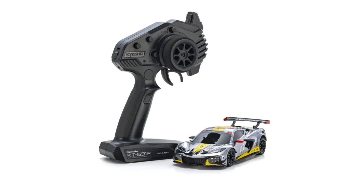 Kyosho | Mini-Z RWD MR-04 readyset Chevrolet Corvette C8.R Chrome | MPN: 32356CRY