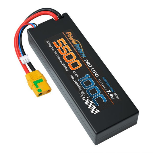 Power Hobby | 2S 7.4V 5500MAH 100C Lipo Battery w XT90 Plug | MPN: 2S5500MAH100CXT90