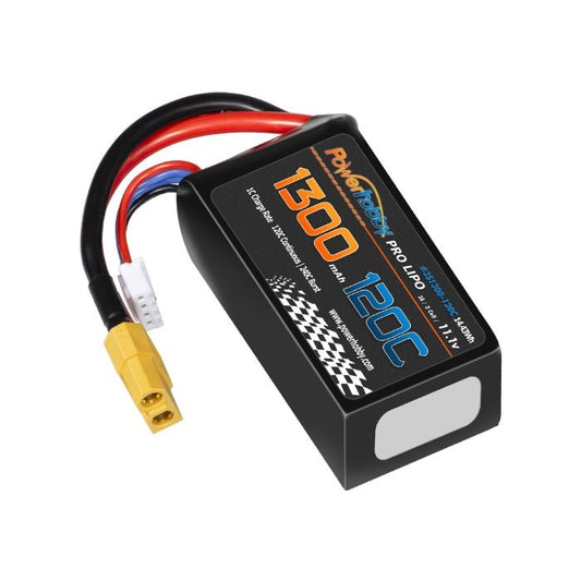 Power Hobby | 3S 11.1V 1300mah 120C Lipo Battery w XT60 Plug | MPN: 3S1300120CXT60