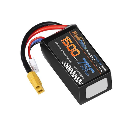 Power Hobby | 3S 11.1V 1500mah 75C Lipo Battery w XT60 Plug | MPN: 3S150075CXT60