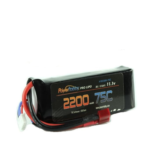 Power Hobby | 3S 11.1V 2200MAH 75C W/ Deans  | MPN: 3S220075CDNS