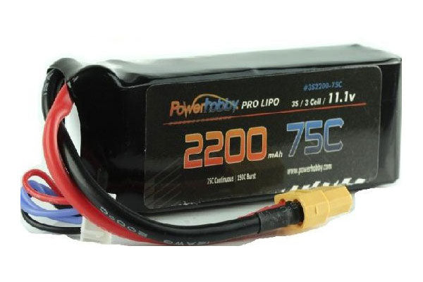 Power Hobby | Powerhobby 3S 11.1V 2200MAH 75C Lipo Battery Pack w/ XT60 | MPN: 3S220075XT60
