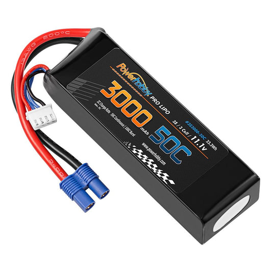 Power Hobby | 3S 11.1V 3000mAh 50C LiPo Battery Pack w/ EC3 Connector | MPN: 3S300050CEC3