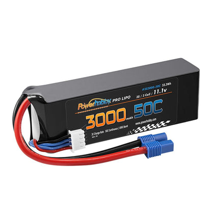 Power Hobby | 3S 11.1V 3000mAh 50C LiPo Battery Pack w/ EC3 Connector | MPN: 3S300050CEC3