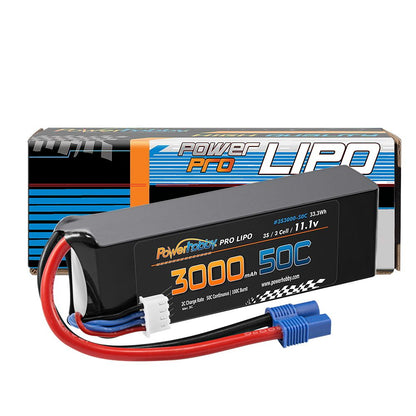 Power Hobby | 3S 11.1V 3000mAh 50C LiPo Battery Pack w/ EC3 Connector | MPN: 3S300050CEC3