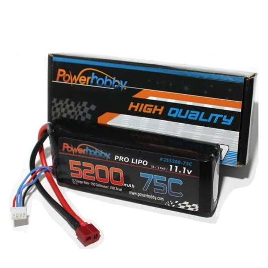 Power Hobby | 3S 11.1V 5200MAH 75C W/Deans  | MPN: 3S520075CDNS