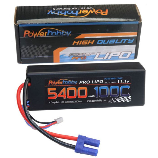Power Hobby | 3S 11.1V 5400MAH 100C W/ EC5 Hard Case | MPN: 3S5400100CEC5HCS