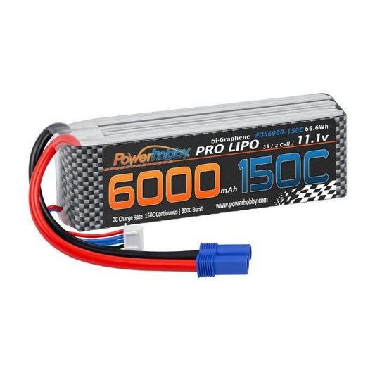 Power Hobby | XTREME 3S 11.1V 6000mah 150c-300C Lipo Battery W EC5 | MPN: 3S6000150CEC5