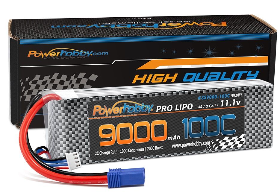 Power Hobby | Powerhobby 3S 11.1V 9000mah 100C-200 Lipo Battery w EC5 | MPN: 3S9000100CEC5