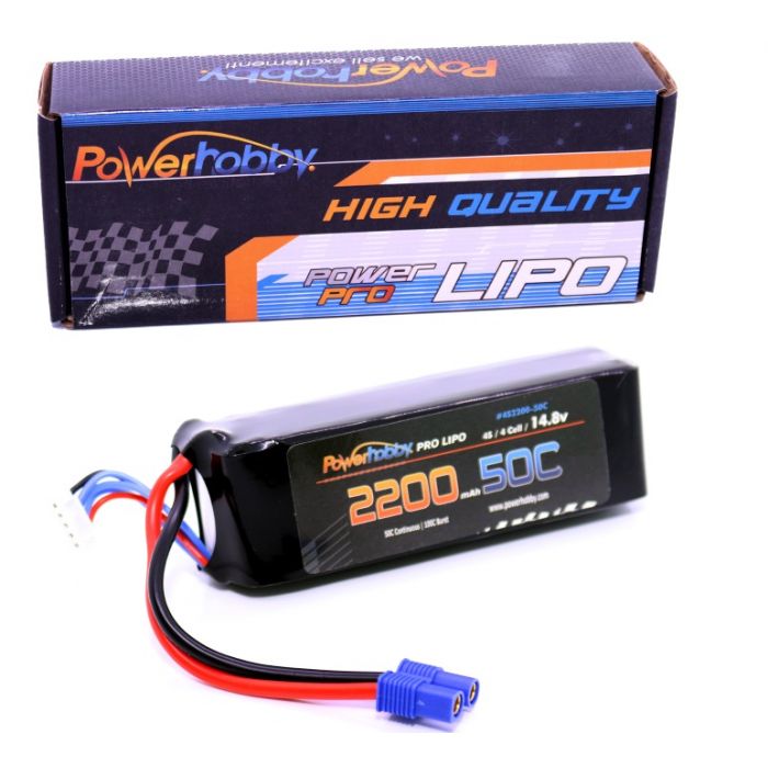 Power Hobby | 4S 14.8V 2200MAH 50C W/ EC3  | MPN: 4S220050CEC3