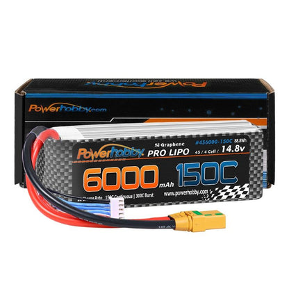 Power Hobby | 4S 14.8V 6000MAH 150C-300C w/ Extreme | MPN: 4S6000150CXT90EX