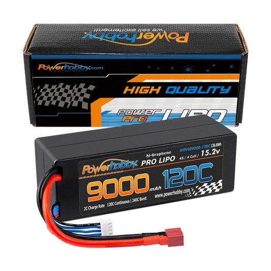 Power Hobby | 4S 15.2V 9000mAh 120C Graphene LiPo Battery w/ Deans Plug | MPN: 4S9000120CDNS