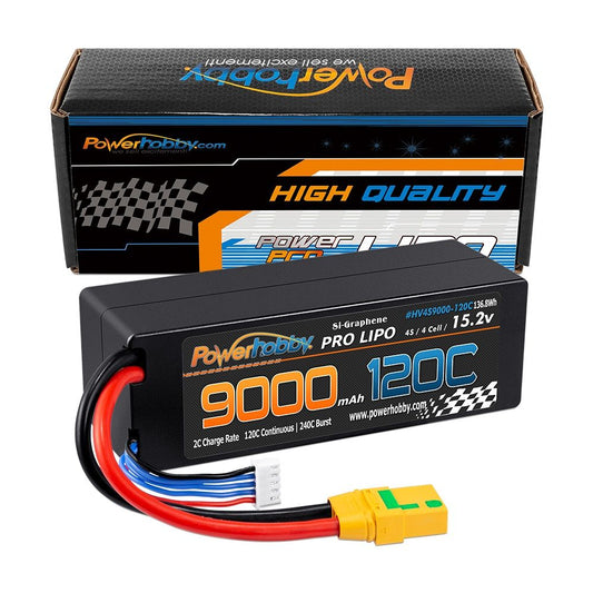 Power Hobby | 4S 15.2V 9000mAh 120C Graphene LiPo Battery w/ XT90 Plug | MPN: 4S9000120CXT90