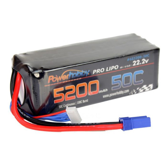 Power Hobby | 6S 22.2V 5200MAH 50C W EC5  | MPN: 6S520050CEC5