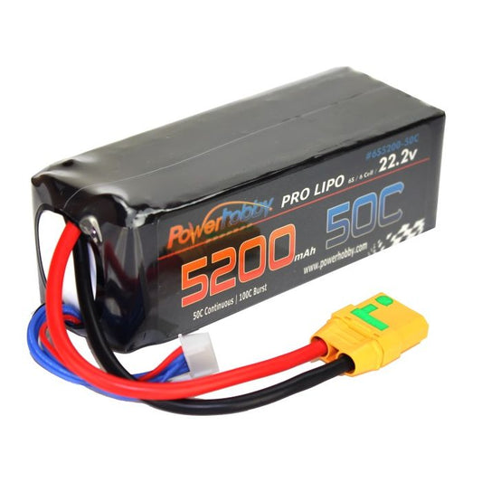 Power Hobby | 6S 22.2V 5200MAH 100C W XT90  | MPN: 6S520050CXT90