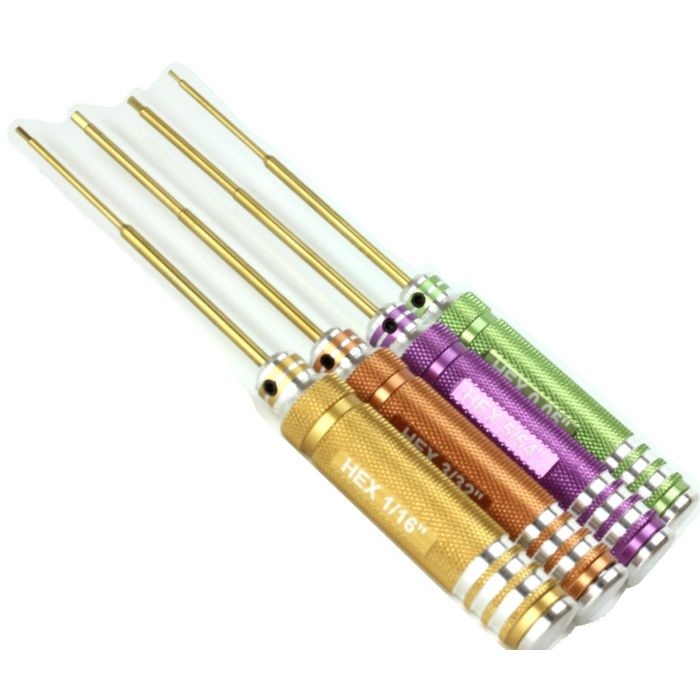 Power Hobby | Magnetic Hex Drive Wrench Set - Standard (4pcs) | MPN: PH1002