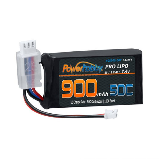 Power Hobby | 2S 900MAH 50C Upgrade Lipo Battery, for Axial SCX24 | MPN: PH2S900MAH50C