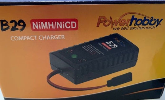 Power Hobby | B29 Fast Peak NiMH NiCD AC Charger for 6V RX Flat /  Hump | MPN: PHB29