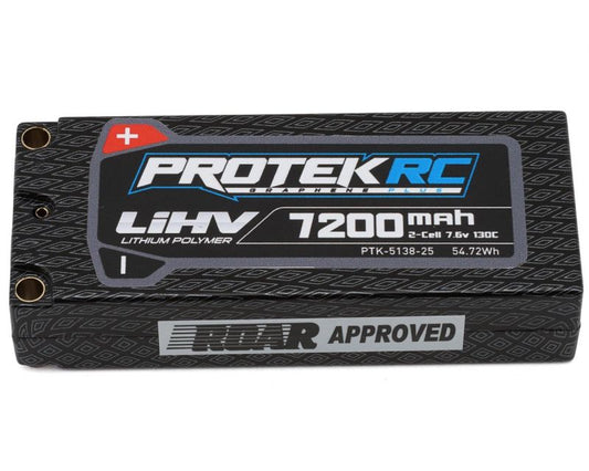 Protek R/C | 2S 130C Low IR Si-Graphene+ HV HV Mid-Sized LiPo Battery | MPN: 513825