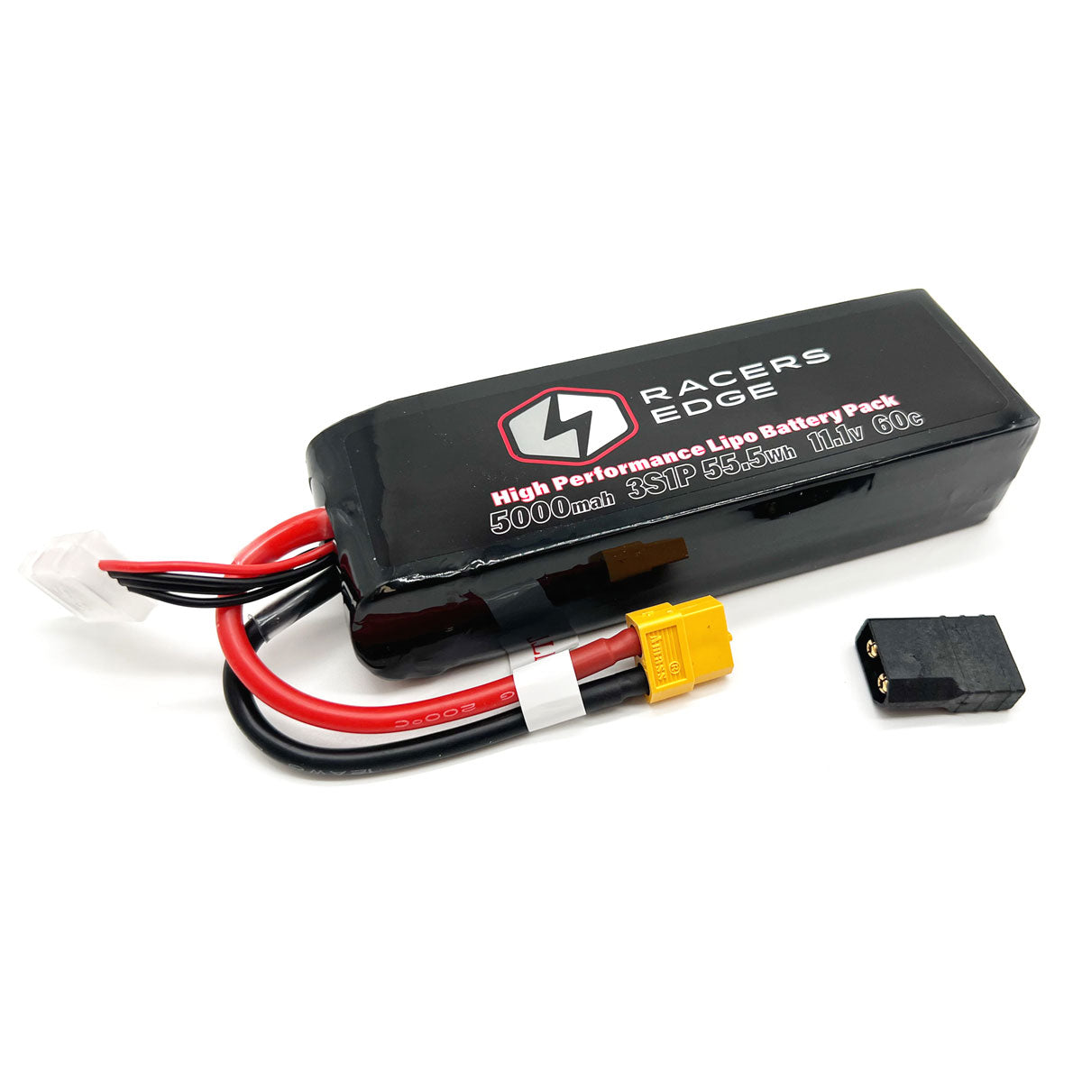Racers Edge | 5000mAh 3S 11.1V 60C Soft Pack Lipo Battery XT60 w/TRX Adapt | MPN: LP50003S60T