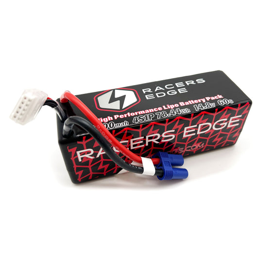 Racers Edge | 5300mAh 4S 14.8V 60C Hard Case Lipo Battery w/ EC5 Connector | MPN: LP53004S60EC5