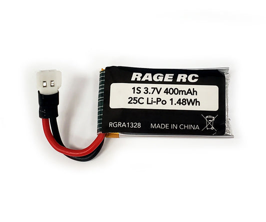 Rage R/C | 3.7V 400mAh 25C LiPo Battery; Warbirds, Super Cub MX4 | MPN: A1328