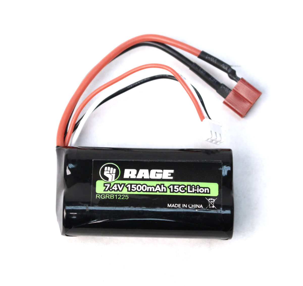 Rage R/C | 7.4V 2S 1500mAh Li-ion Battery; Black Marlin, BM EX | MPN: B1225