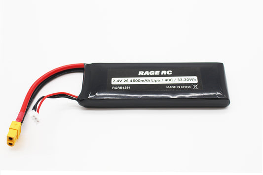 Rage R/C | 2S 7.4V 4500mAh 40C Battery Pack with XT60; Velocity 900BL | MPN: B1284