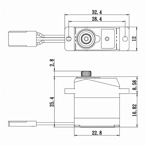 Savox | Micro Digital MG Servo 0.10sec / 30oz @ 6V | MPN: SH0263MGP