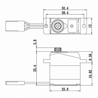 Savox | Micro Digital MG Servo 0.10sec / 30oz @ 6V | MPN: SH0263MGP