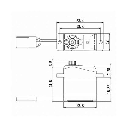 Savox | Super Torque Metal Gear Micro Servo w/Soft Start,0.06/16.7@6 | MPN: SH0264MGP