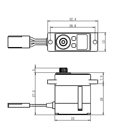 Savox | Micro Digital High Voltage Servo 0.05sec / 69oz @ 7.4V | MPN: SV1232MG