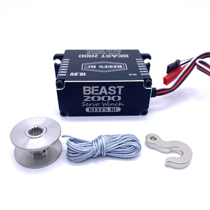 Reef's RC | Beast 2000 1/5th Scale Servo Winch w/Spool, Hook & Syn Line | MPN: REEFS117