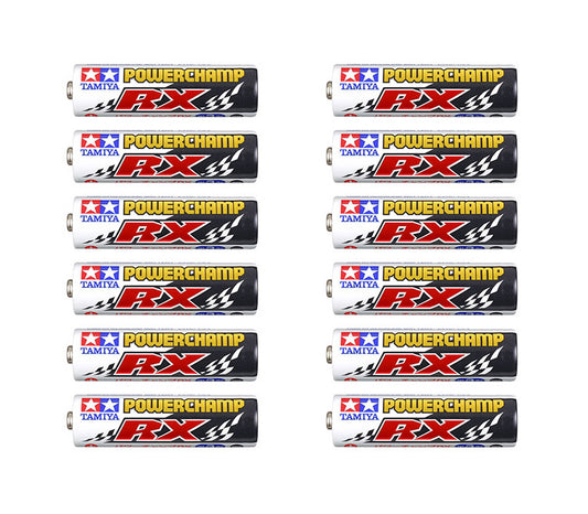 Tamiya | Powerchamp RX AA Alkaline Batteries (12 Pack) | MPN: 55120