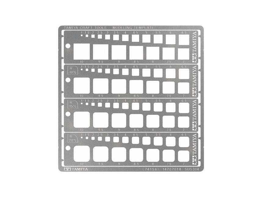 Tamiya | Modeling Template Square 1-10mm | MPN: 74156
