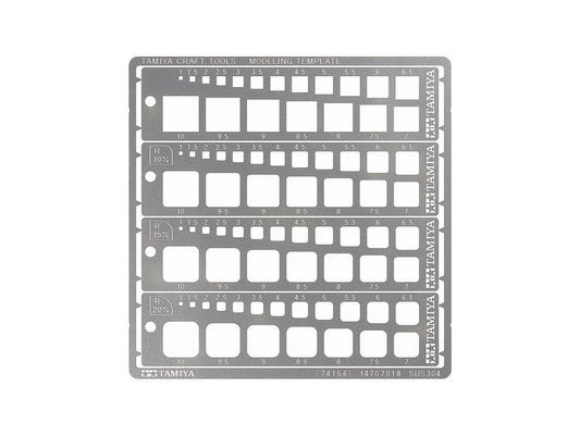Tamiya | Modeling Template Square 1-10mm | MPN: 74156